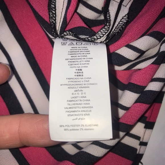 Michael KORS Women’s Pink Striped Oversized Blouse - Picture 9 of 9